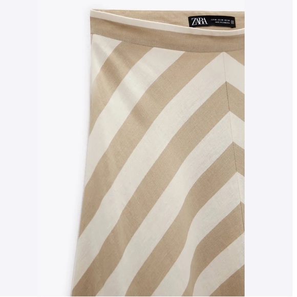 Zara NWT Linen Blend Midi Skirt - Picture 11 of 11